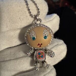 Swarovski Crystal Astro Kid Necklace with Aurora and Pink Accents